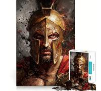 Spartan Warrior Portrait Jigsaw Puzzles for Teenagers 1000 Piece Mind Skill Toy Simple Fun Design Assembly Memorable Gift 38x26cm
