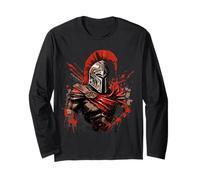 Spartan Warrior Roman Gladiator Sword Splash Long Sleeve T-Shirt