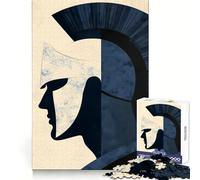 Spartan Warrior Silhouette 1000 Pieces Jigsaw Puzzles for Adults Smart Game Stress Release Pattern Assembly Xmas Surprise 50x75cm