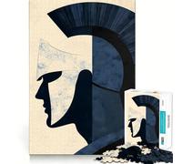 Spartan Warrior Silhouette 1000 Pieces Jigsaw Puzzles for Adults Smart Game Stress Release Pattern Assembly Xmas Surprise 50x75cm