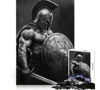 Spartan Warrior Sword And Shield at War Jigsaw 1000 Pieces for Teenagers Mind Exercise Toy Relaxing Fun Design Assembly Perfect Present 38x52cm