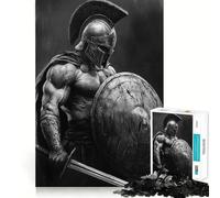 Spartan Warrior Sword And Shield at War Jigsaw Puzzles for Adults 1000 Pieces Mental Logic Toy Gentle Relax Firm Cut Santa Wish List 50x75cm