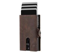 SPARTANHUB RFID Slim Wallet For Men - Mens Front Pocket Wallets, Thin & Compact Cardholder, Minimalistic With Small Coin Pouch, Modern Secure Leather Wallet That Holds Cards & Cash, Coffee, Sleek &