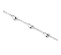 Sparv Little Hearts Bracelet Silverplated Brass 2280201 - Woman - Brass Silver 17 cm