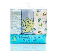 Spasilk 3 pack Soft Terry Hooded Towel Set