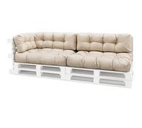 Spatium Euro pallets cushions removable pillowcase, water-resistant, resistant to stains Beige 5 Piece Set