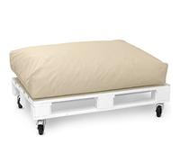 Spatium Jumbo XXL pallet cushions from removable pillowcase, water and dirt resistant, cushions for pallet furniture Beige, Seat Cushions 120x60x20