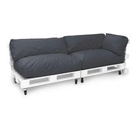 Spatium Jumbo XXL pallet cushions from removable pillowcase, water and dirt resistant, cushions for pallet furniture Anthracite, 5-Piece set