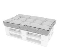 Spatium Pallet Cushions 120 x 80 cm, 100% Removable cover Waterproof, UV-Resistant, Outdoor/Indoor, Pallet Upholstery, Pallet furniture (Seat Cushion 120x80, Light Grey)