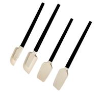 Spatula for use in the kitchen, 4 pieces, heat-resistant with non-slip handle, kitchen bowl scraper for bread dough, for household, home, restaurant, camping, picnic, cake, salad