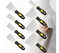 Spatula Set: 8 Pieces Spatula Made of Stainless Steel, Rustproof Plaster Spatula Set, Painter's Tool Spatula, Stainless Steel Painter's Spatula with Plastic Handle for Wallpaper/Drywall/Plaster