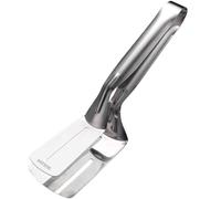 Spatula Tongs for Flipping, 10 Inch Stainless Steel Steak Tongs, Double Sided Cooking, Kitchen for Bread, Barbecue, Meat, Pizza Pies, Fish Spatula