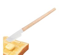 Spatulas for Kitchen Use - Batter Scraper, 1 Unit Rubber Paddle for Pot Stirring, Flexible Turner with Timber Grip, Kitchenware, Folding for Batters, Pastries and Creams Masterful Grade