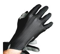 SPATZ "Aero Glovz" Long Finger Race Gloves - Aerodynamic, Silicone Grip, Ergonomic Fit, Comfort & Protection for Cycling, Road & Gravel Racing (Black/Grey, M)