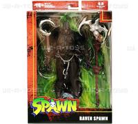 McFarlane Toys, Spawn Comic Raven Spawn (Small Hook) Action Figure set with 22 Moving Parts, Collectible DC Figure with Accessories and Collectors Stand Base - Ages 12+