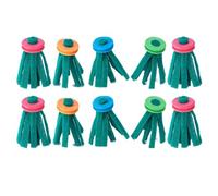 Spawning Mops for Fish Tank - 10pcs Floating Breeding Mops with Foam Ring, Reusable Scouring Pad Spawning Tools for Rainbowfish, Snails, Shrimp & Aquatic Life, Buoyant Aquarium Cleaning Kit