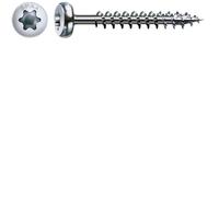 SPAX Universalschraube, 5,0 x 80 mm, 200 Pieces, T-STAR plus, half round head, full thread, 4CUT, WIROX A3J, 0201010500805