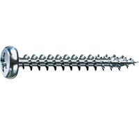 SPAX 0231010500805 Universal Screw, 5.0 x 80 mm, Pack of 200, Phillips Z2, Half Round Head, Fully Thread, 4CUT, WIROX A3J,