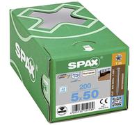 Spax T-Star Plus Patio Bolt Kit, Cylinder Head, Cut, Fixing Thread, Stainless Steel A2, 1.4567-0537000500403, 537000500503