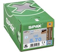 Spax A2 Deck Screw, Cylinder Head, T-Star Plus, Fixing Thread, Cut Tip, 5 x 70 mm, Pack of 100