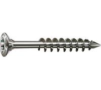 Spax 1.4567-25170004503521 Facade Screw, Raised Countersunk Head T-STAR Plus, CUT, Partial Thread, Stainless Steel A2, 2147483647