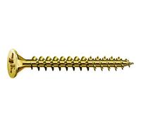 SPAX 1081020300455 Universal Countersunk Phillips Z Multi Head Fully Threaded Zinc Passivated A2L (3.0 x 45 mm, 1000 Pieces), galvanised Yellow, 3,0 x