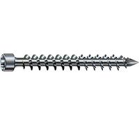 SPAX 1221010802005 8.0 x 200 mm Wood Screw, Pack of 50, T-Star Plus, Cylinder Head, Full Thread, Cut Tip, WIROX A3J, 1221750802005, Silver, 10