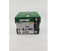 SPAX 4.5 x 40mm Wood Screws YELLOX - Box of 200 - Made in Germany