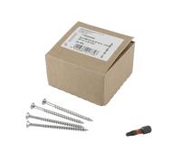 Spax 5 x 80 Countersunk Screws Full Thread TX20 4CUT with Serrated Edge, T-Star Plus & Spax Bit T-Star plus T20, Wirox - 51 Pieces