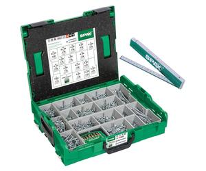 Spax 5000009161019 Assembly Case L-BOXX Large Wirox A3J T-Star Plus Countersunk Head, 16 Dimensions, 2446 Pieces, Includes Spax BitCheck and Spax Folding Folding