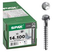 SPAX Concrete Screw Hex Head with Washer - 14.0 x 100mm Pack of 10 - Galvanised Steel