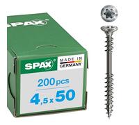 SPAX Fassadenbau Linsensenk-Multi-Head FG, A2 II Skint, T-STAR T20, 4.5 mm X 50 mm, QTY 100/Pak