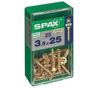 Spax Pz Countersunk Zinc Yellow Screws - 3.5 X 25mm Pack Of 25