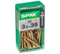 Spax Pz Countersunk Zinc Yellow Screws - 3.5 X 35mm Pack Of 20