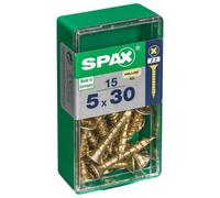 Spax PZ Countersunk Zinc Yellow Screws - 5 x 30mm Pack of 15