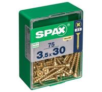 Spax Pz Flat Countersunk Steel Screw (Dia)3.5mm (L)30mm, Pack Of 75