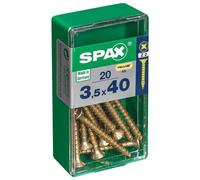 Spax Pz Flat Countersunk Steel Screw (Dia)3.5mm (L)40mm, Pack Of 20