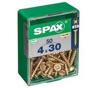 Spax Pz Flat Countersunk Steel Screw (Dia)4mm (L)30mm, Pack Of 50