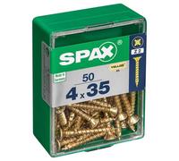 Spax Pz Flat Countersunk Steel Screw (Dia)4mm (L)35mm, Pack Of 50