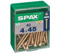 Spax Pz Flat Countersunk Steel Screw (Dia)4mm (L)45mm, Pack Of 40