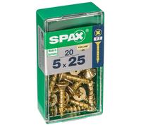 Spax Pz Flat Countersunk Steel Screw (Dia)5mm (L)25mm, Pack Of 20