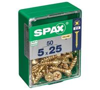 Spax Pz Flat Countersunk Steel Screw (Dia)5mm (L)25mm, Pack Of 50