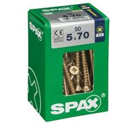 Spax Pz Flat Countersunk Steel Screw (Dia)5mm (L)70mm, Pack Of 50
