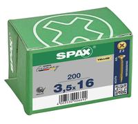 Spax PZ2 Universal Screws 3.5 x 16mm Yellox Coated - Pack of 200
