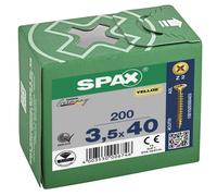 Spax PZ2 Universal Screws 3.5 x 40mm Yellox Coated - Pack of 200