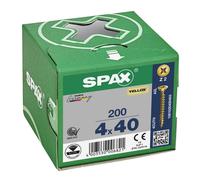 Spax PZ2 Universal Screws 4.0 x 40mm Yellox Coated - Pack of 200