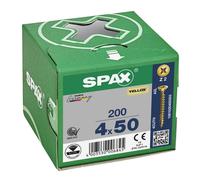 Spax PZ2 Universal Screws 4.0 x 50mm Yellox Coated - Pack of 200