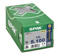 Spax PZ2 Universal Screws 5.0 x 100mm Yellox Coated - Pack of 100