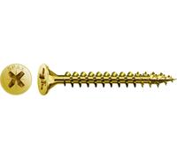 Spax Pozi Countersunk Wood Screw Zinc - Yellow 4MM X 70MM (Box-100)