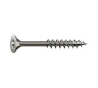 Spax stainless steel screw 4 x 50 mm, pack of 90, partial thread, countersunk head, T-star plus T20, 4CUT, A2 stainless steel - 8000000276507